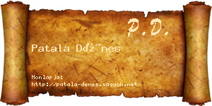 Patala Dénes névjegykártya